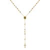 Zlatý 14 karátový náhrdelník růženec s křížem a medailonkem s Pannou Marií RŽ14 multi