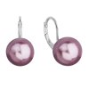 26573 bizuterni visaci nausnice s fialovou syntetickou perlou 71122 3