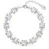 Stříbrný náramek se Swarovski krystaly modrý 33047.3 light sapphire