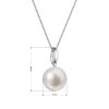 31628 1 zlaty 14 karatovy nahrdelnik bile zlato s bilou ricni perlou 82p00044