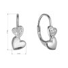 32360 2 stribrne nausnice dve srdce se zirkony 11515 1 crystal