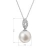 31766 1 zlaty 14 karatovy nahrdelnik bile zlato s bilou ricni perlou a brilianty 82pb00040