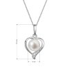 31781 1 zlaty 14 karatovy nahrdelnik srdce bile zlato s bilou ricni perlou a brilianty 82pb00049