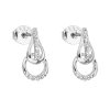 Stříbrné náušnice pecka se zirkonem v bílé barvě 11160.1