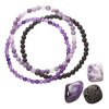 Náramky s minerálnymi kameňmi amethyst, purple mica, lava 43043.3 fialový