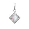 33128 stribrny privesek se syntetickym opalem a krystaly preciosa bily kosoctverec 34260 1 white