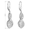 16970 2 stribrne nausnice visaci s krystaly swarovski bile spirala 31160 1