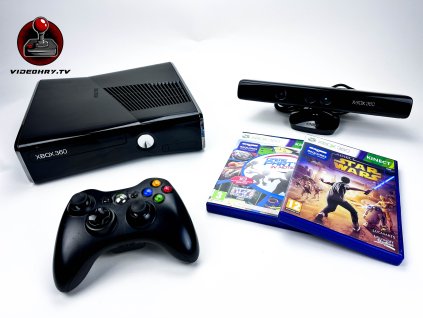 XBOX 360 S 250GB + KINECT + 2 HRY