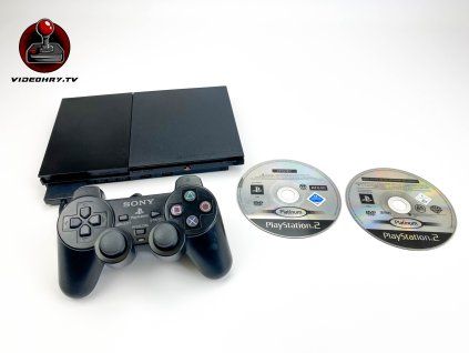 SONY PLAYSTATION 2 SLIM + 2 HRY