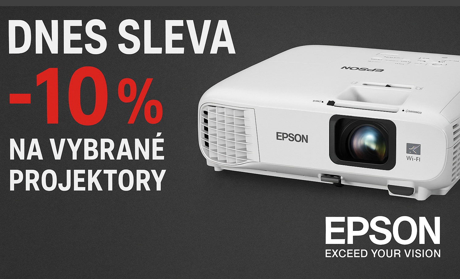 Dnes sleva 10% na vybrané projektory Epson