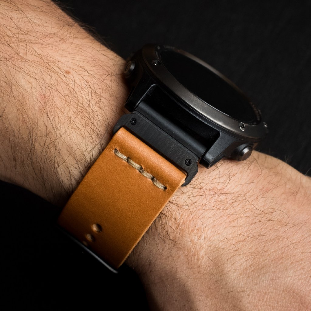 Garmin watch with leather band sale