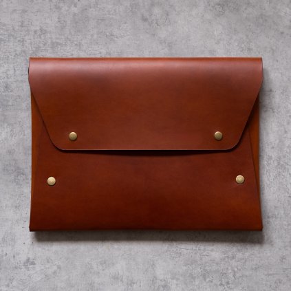 Kožený OBAL / POUZDRO na Tablet - HNĚDÝ