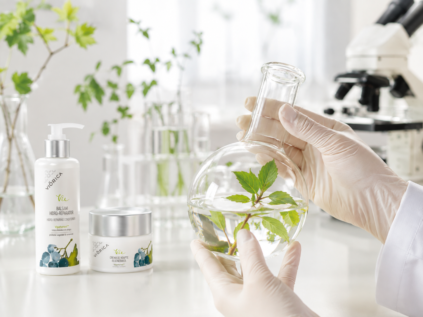 Vývoj kosmetiky Viorica – botanické ingredience a laboratorní výzkum