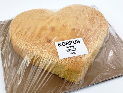 Korpus tortový svetlý SRDCE 700g