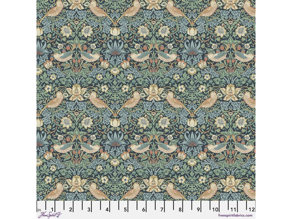 PWWM002.MARINE metráž látka na šití i patchwork William Morris