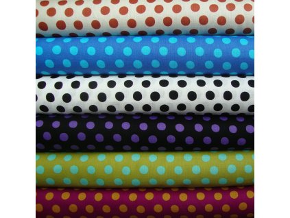 Puntíkovaná látka, šedá