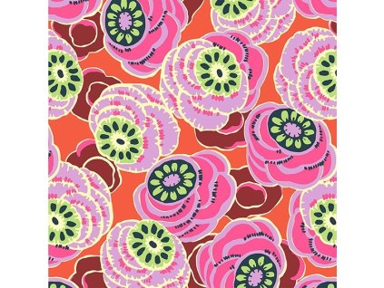 voál, Amy Butler, Dream Weaver, Clouded Floral in Coral