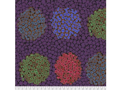 americká látka designová metráž návrhář Kaffe Fassett prodej látek VierMa vzor Hydrangea in Purple PWGP180.PURPLE