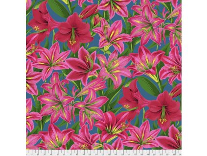 květinová metráž americká látka návrhář Philip Jacobs pro Kaffe Fassett Collective prodej VierMa.cz Amaryllis Red PWPJ104.RED