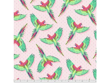PWTP170.DRAGONFRUIT metráž papoušci ara návrhářka Tula Pink na patchwork i běžné šití prodej VierMa.cz Macaw Ya Later in Dragonfruit