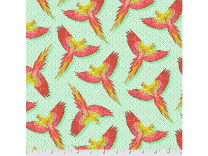 PWTP170.MANGO metráž papoušci ara návrhářka Tula Pink na patchwork i běžné šití prodej VierMa.cz Macaw Ya Later in Mango