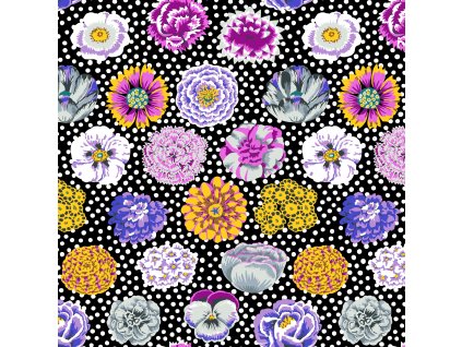 PWGP091.BLACK metráž bavlněná látka Kaffe Fassett na patchwork na šití