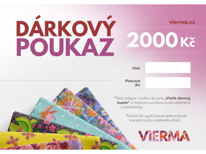 Dárkový poukaz 2000 Kč