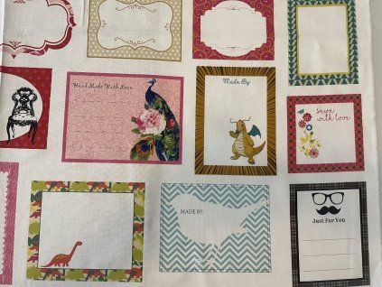 Quilt label panel