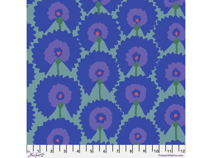 PWGP188.BLUE metráž látka bavlněné plátno na patchwork šití sukně šaty od Kaffe Fassett pro Free Spirit Fabric