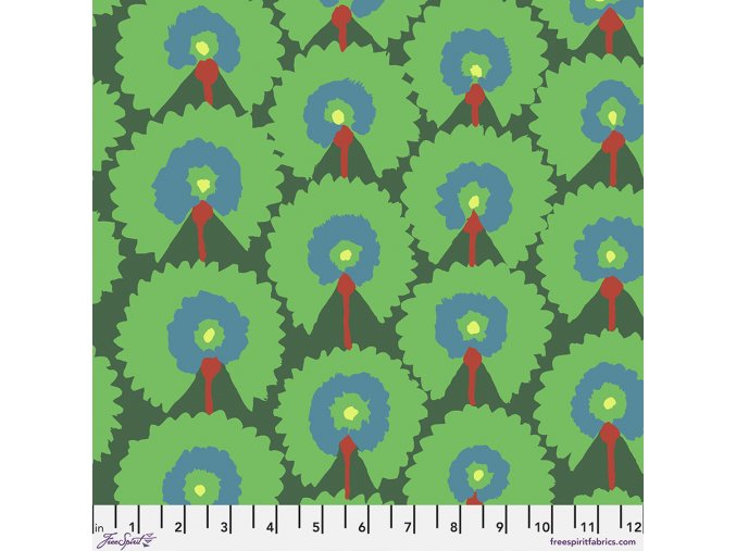 PWGP188.GREEN metráž látka bavlněné plátno na patchwork šití sukně šaty od Kaffe Fassett pro Free Spirit Fabric
