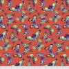 PWTP172.PAPAYA metráž se vzorem motýlů návrhářka Tula Pink Butterfly Kisses in Papaya prodej VierMa.cz na patchwork i šití