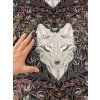 Minky látka vlk šedá | Tula Pink – Graywork – Wolf Carbon