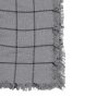 sedy bavlneny pled s cernymi pruhy a trasnemi 125150 cm KT060.136+