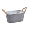 e6259b5312b335bc57ac18d55dc7fa05 121can289067l g metalowa wanienka z uszkami l 28cml x 18cmw x 13cmh 40 1 pcs grey