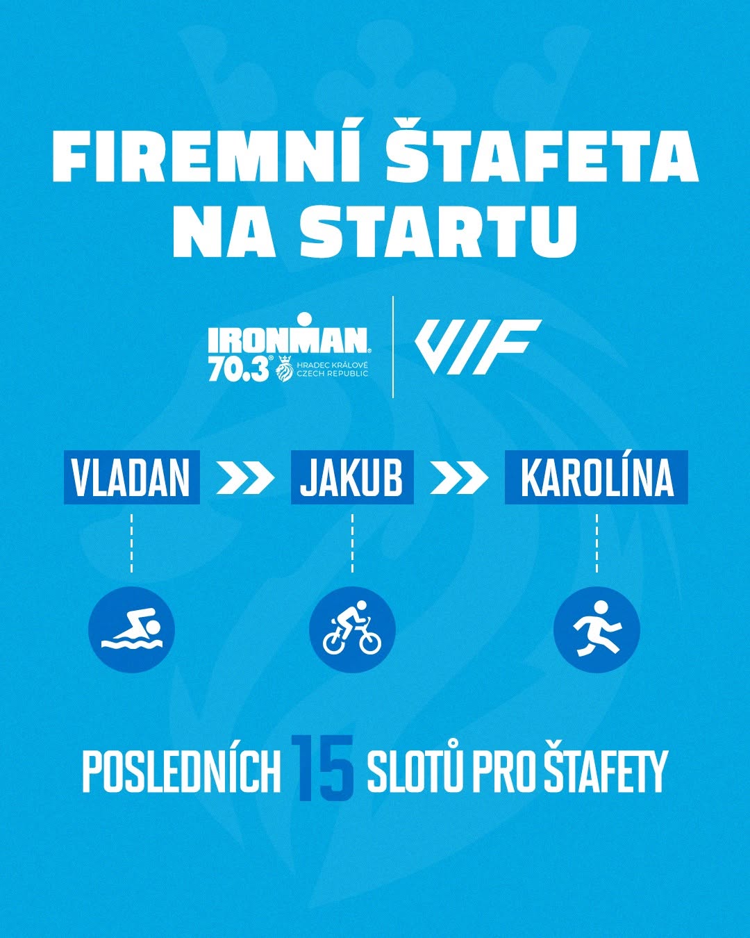 Týmová štafeta VIF se postaví na start Ironman Hradec Králové
