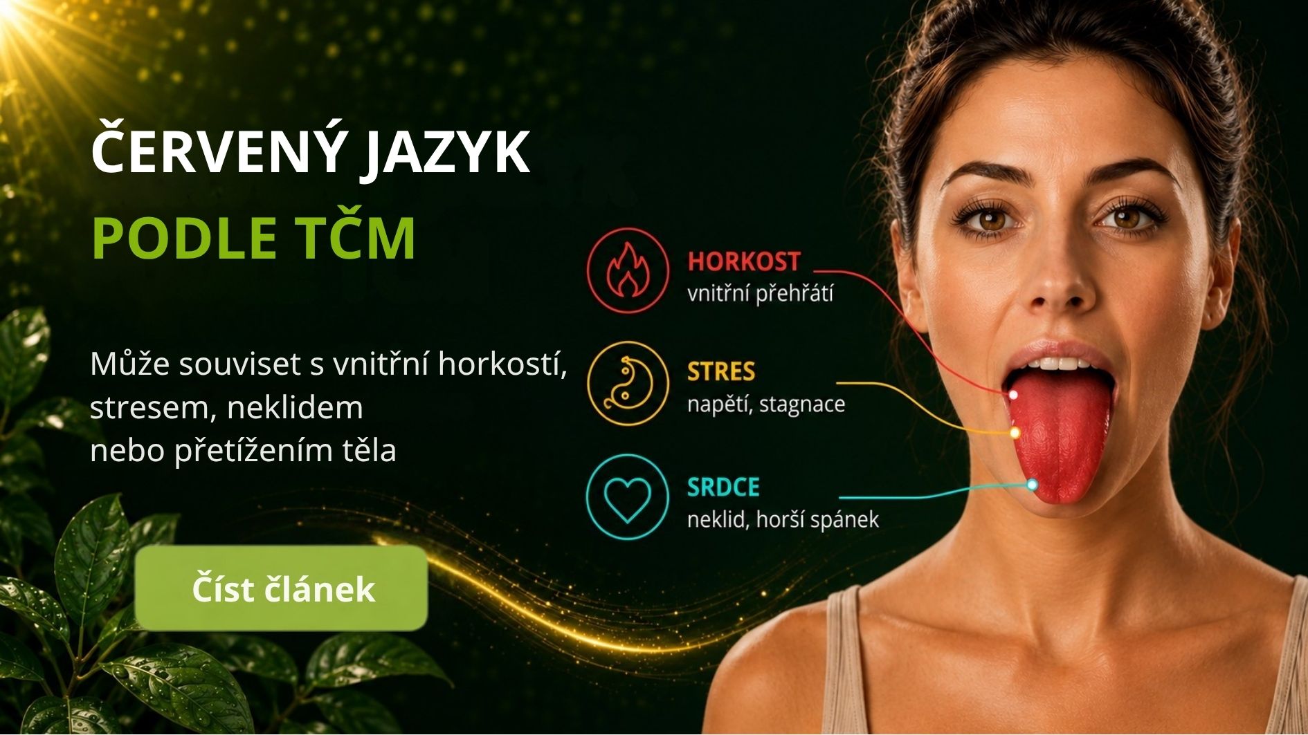 Červený jazyk podle TCM: horkost a stres