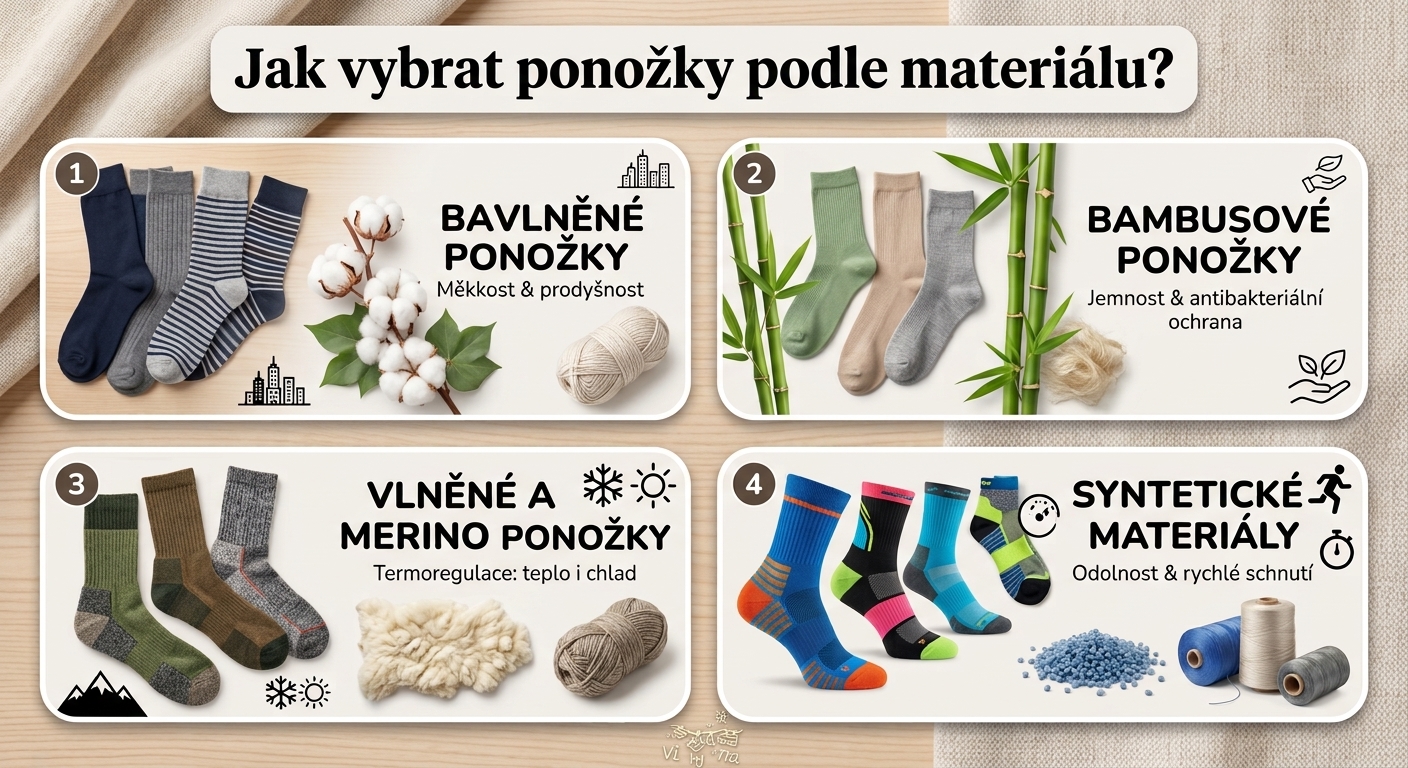 Jak vybrat ponožky podle materiálu?