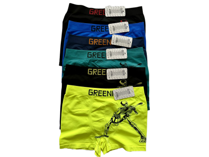 6x Pánské boxerky Kostra Greenice