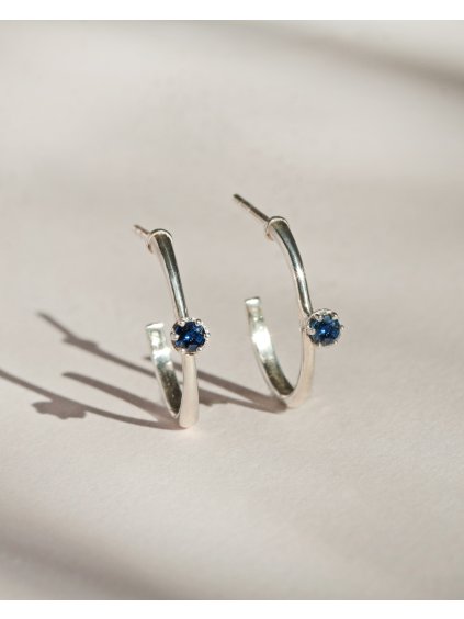 liana hoops with saphire