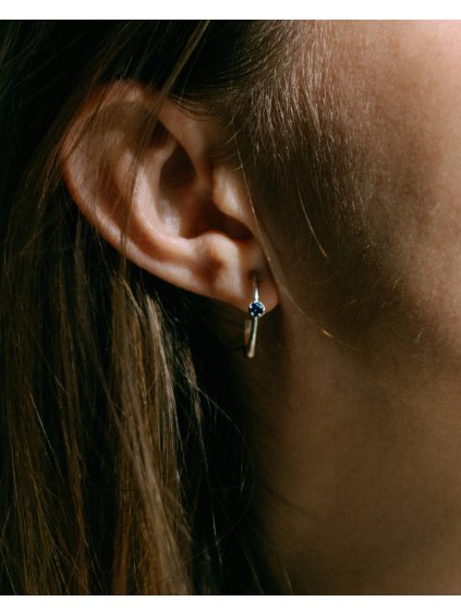 liana hoops with sapphire