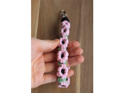 Ružové kvietky - prívesok
