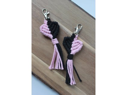 Strieborný set srdiečka - ružová