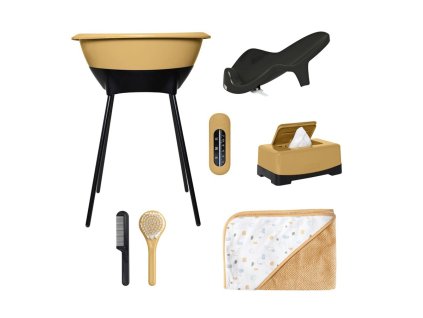 LUMA Badezimmer-Set in Honey Mustard mit Handtuch