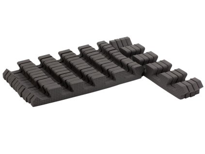 Set Kanten für Spielteppich aus Schaumstoffpuzzles Cool Gray 120x120cm