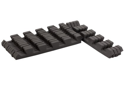 Set Kanten für Spielteppich aus Schaumstoffpuzzles Cool Gray 120x90cm