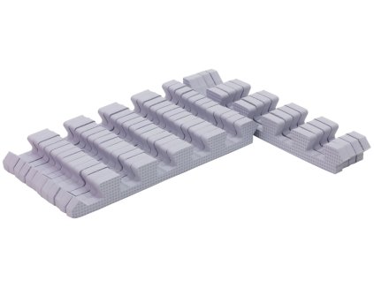 Set Kanten für Spielteppich aus Schaumstoffpuzzles Silver 120x120cm