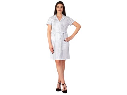 Sommerhemdkleid Cavori blau gestreift 0218