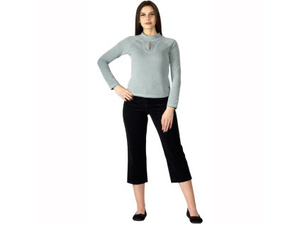 Damen-Baumwoll-T-Shirt Kokko blau meliert 00333