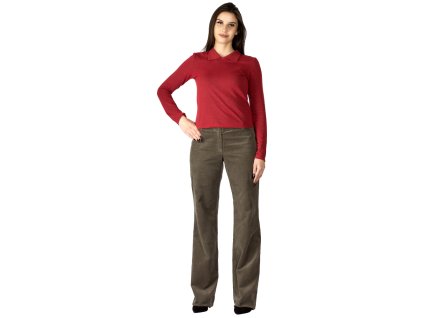 Damen-Baumwoll-T-Shirt Livo rot meliert 00332