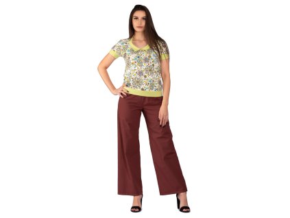 Damen-Sommer-T-Shirt Calida mit Kaschmirprint 0185